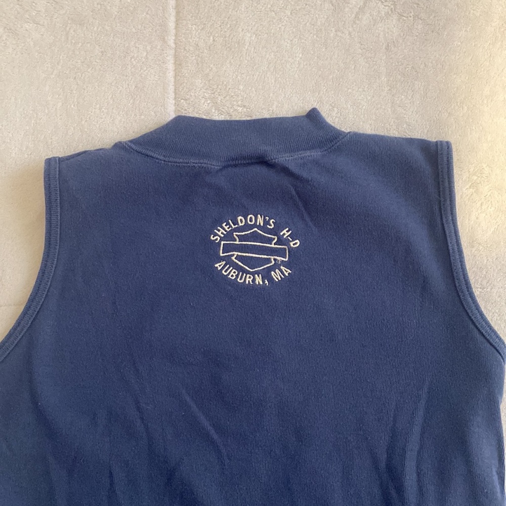 Harley-Davidson Blue Sleeveless Tank Top - Picture 2 of 3
